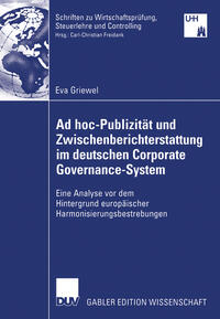 Vorderes Coverbild Ad hoc-Publizität und Zwischenberichterstattung im deutschen Corporate Governance-System