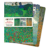 Vorderes Coverbild Dreier Set DIN-A5-Format-Notizbücher: Gustav Klimt, Landschaften