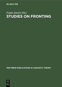 Vorderes Coverbild Studies on Fronting