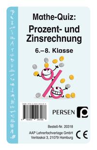 Vorderes Coverbild Mathe-Quiz: Prozent- und Zinsrechnung