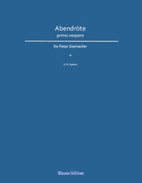 Vorderes Coverbild Die Abendröte primo vespere für Peter Steinacker