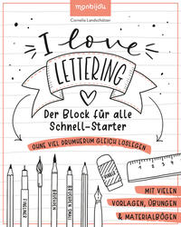 Vorderes Coverbild I Love Lettering - Der Block für alle Schnell-Starter