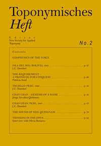 Vorderes Coverbild Toponymisches Heft No. 2