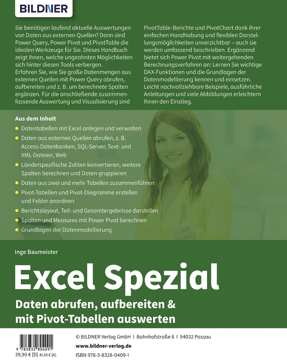 Rückseitencover Excel Spezial - Daten abrufen, aufbereiten & mit Pivot-Tabellen auswerten