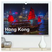 Vorderes Coverbild Hong Kong - Skylines (hochwertiger Premium Wandkalender 2025 DIN A2 quer), Kunstdruck in Hochglanz