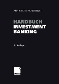Vorderes Coverbild Handbuch Investment Banking