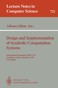 Vorderes Coverbild Design and Implementation of Symbolic Computation Systems