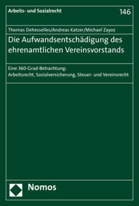 Vorderes Coverbild Die Aufwandsentschädigung des ehrenamtlichen Vereinsvorstands