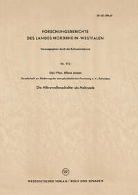 Vorderes Coverbild Die Mikrowellenschalter als Mehrpole