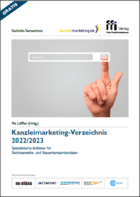 Vorderes Coverbild Kanzleimarketing-Verzeichnis 2022/2023