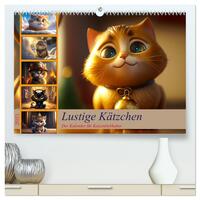 Vorderes Coverbild Lustige Kätzchen (hochwertiger Premium Wandkalender 2025 DIN A2 quer), Kunstdruck in Hochglanz