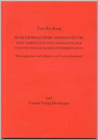 Vorderes Coverbild Schleiermachers Hermeneutik