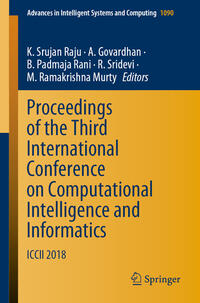 Vorderes Coverbild Proceedings of the Third International Conference on Computational Intelligence and Informatics