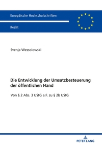 Vorderes Coverbild Die Entwicklung der Umsatzbesteuerung der öffentlichen Hand