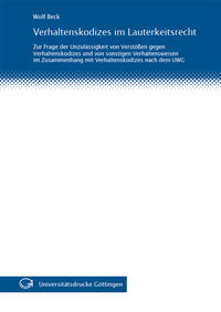 Vorderes Coverbild Verhaltenskodizes im Lauterkeitsrecht