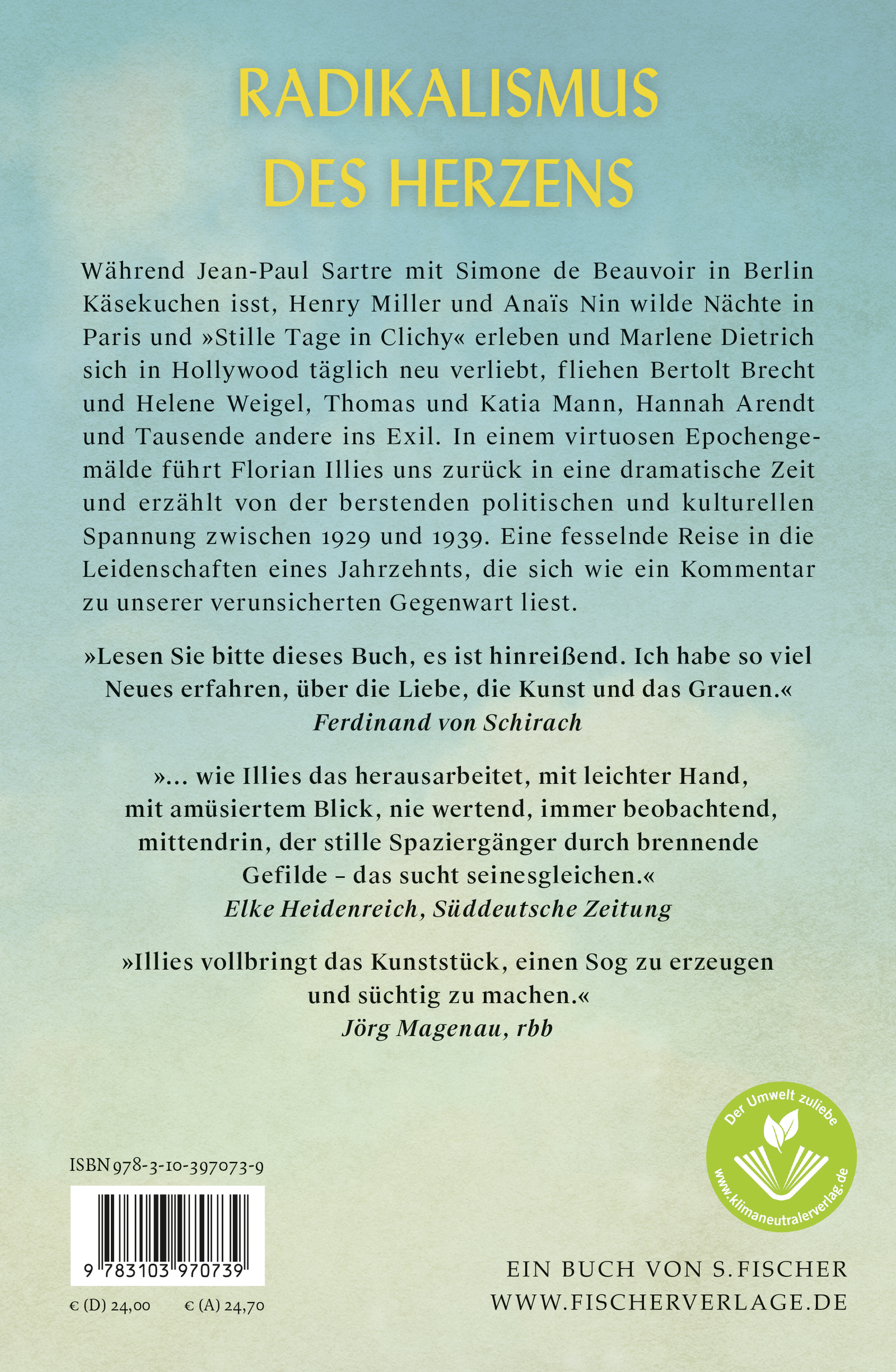 Rückseitencover Liebe in Zeiten des Hasses
