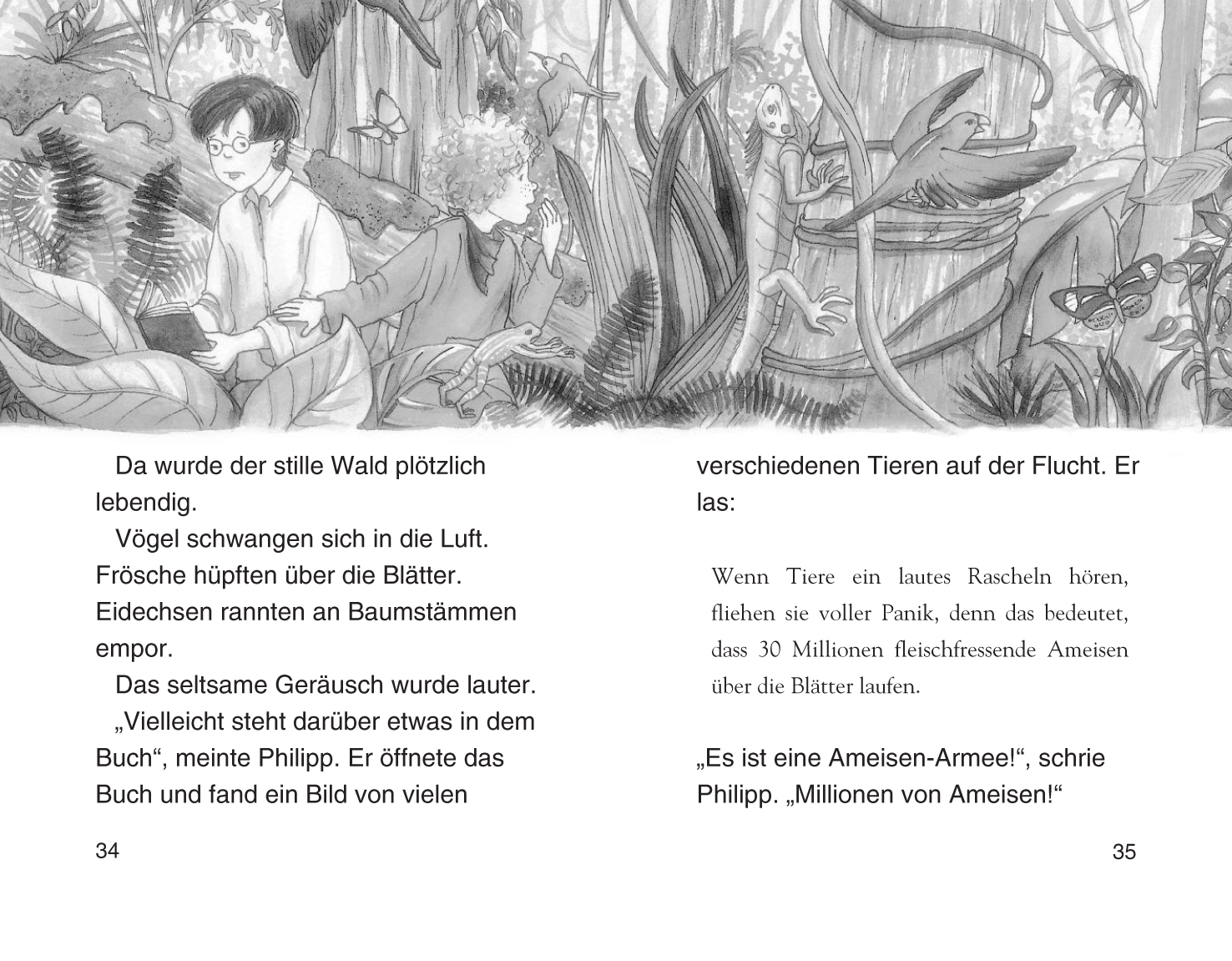 Beispielinhalt (Bild) Das magische Baumhaus (Band 6) - Gefahr am Amazonas