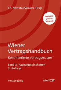 Vorderes Coverbild Wiener Vertragshandbuch Kapitalgesellschaften