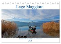 Vorderes Coverbild Lago Maggiore - Der malerische See in Italien und der Schweiz (Tischkalender 2025 DIN A5 quer), CALVENDO Monatskalender