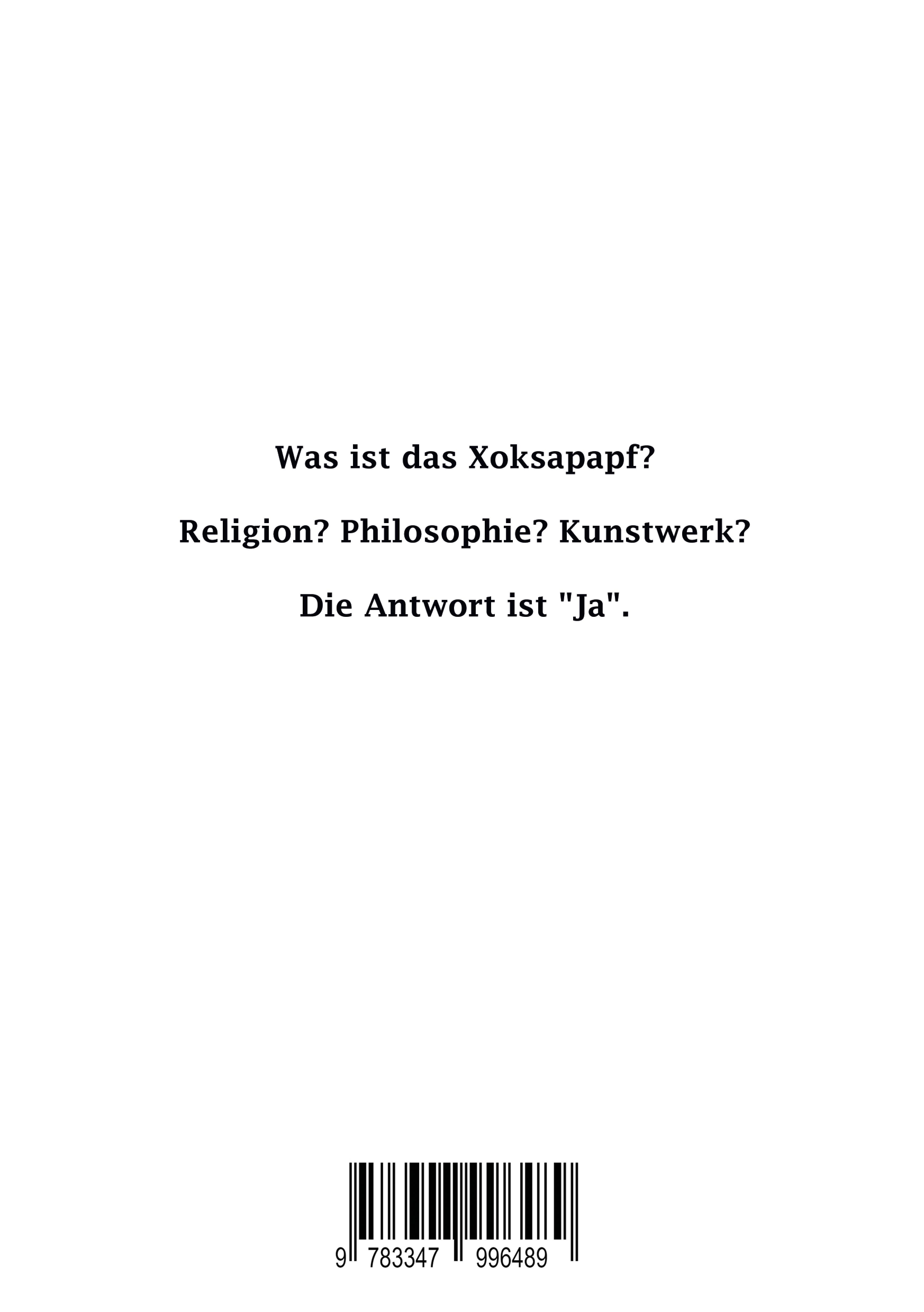 Rückseitencover XOKSAPAPF
