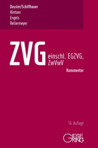 Vorderes Coverbild ZVG -Gesetz über die Zwangsversteigerung und Zwangsverwaltung - einschließlich EGZVG und ZwVwV -