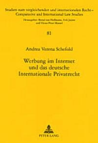 Vorderes Coverbild Werbung im Internet und das deutsche Internationale Privatrecht