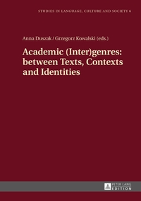 Vorderes Coverbild Academic (Inter)genres: between Texts, Contexts and Identities