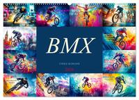 Vorderes Coverbild BMX - Coole Slogans (Wandkalender 2026 DIN A2 quer), CALVENDO Monatskalender