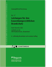 Vorderes Coverbild Leistungen für den bauordnungsrechtlichen Brandschutz