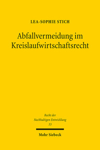 Vorderes Coverbild Abfallvermeidung im Kreislaufwirtschaftsrecht