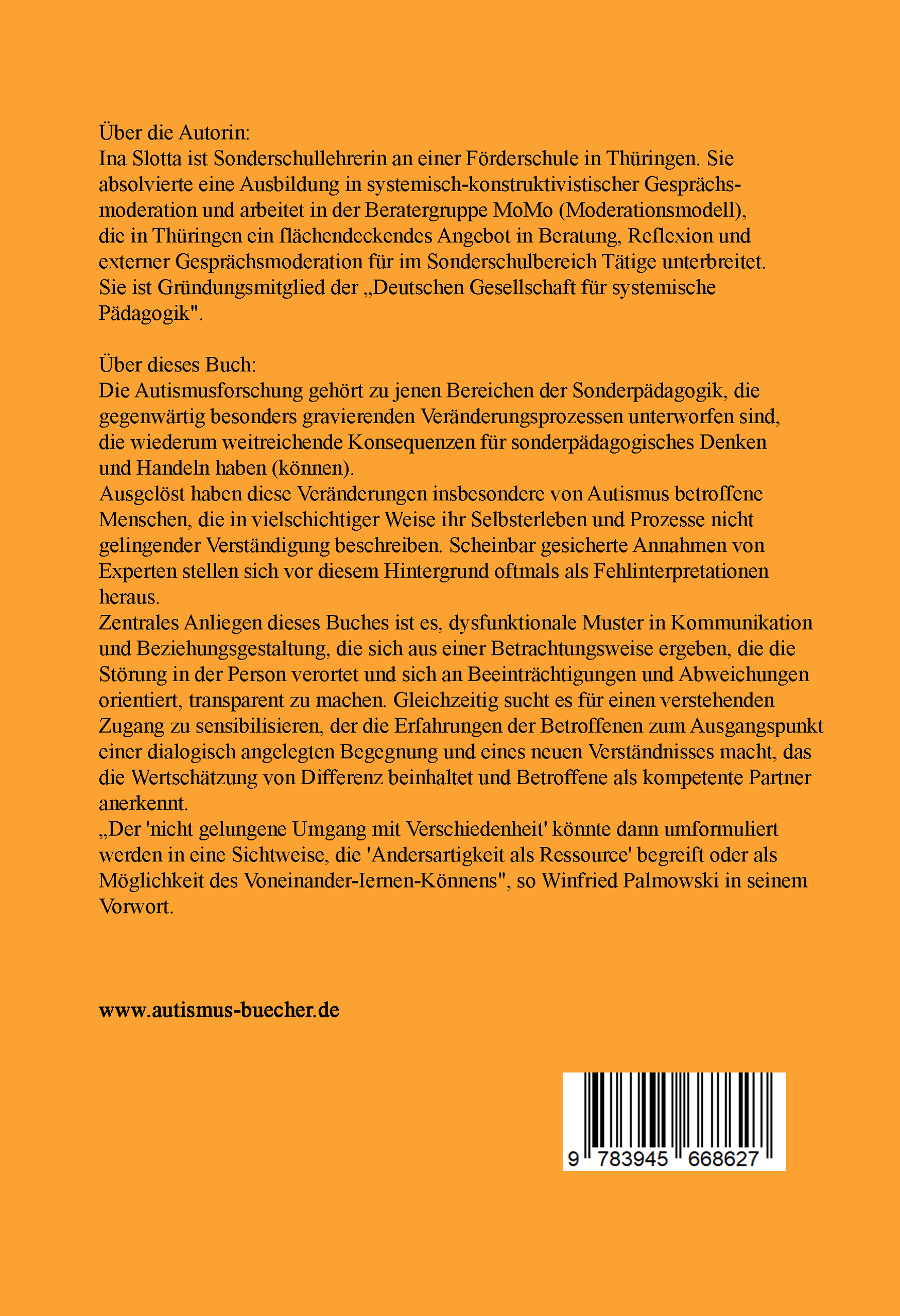 Rückseitencover Autismus