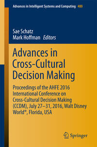 Vorderes Coverbild Advances in Cross-Cultural Decision Making