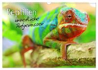 Vorderes Coverbild Reptilien urzeitliche Artgenossen (Wandkalender 2025 DIN A3 quer), CALVENDO Monatskalender