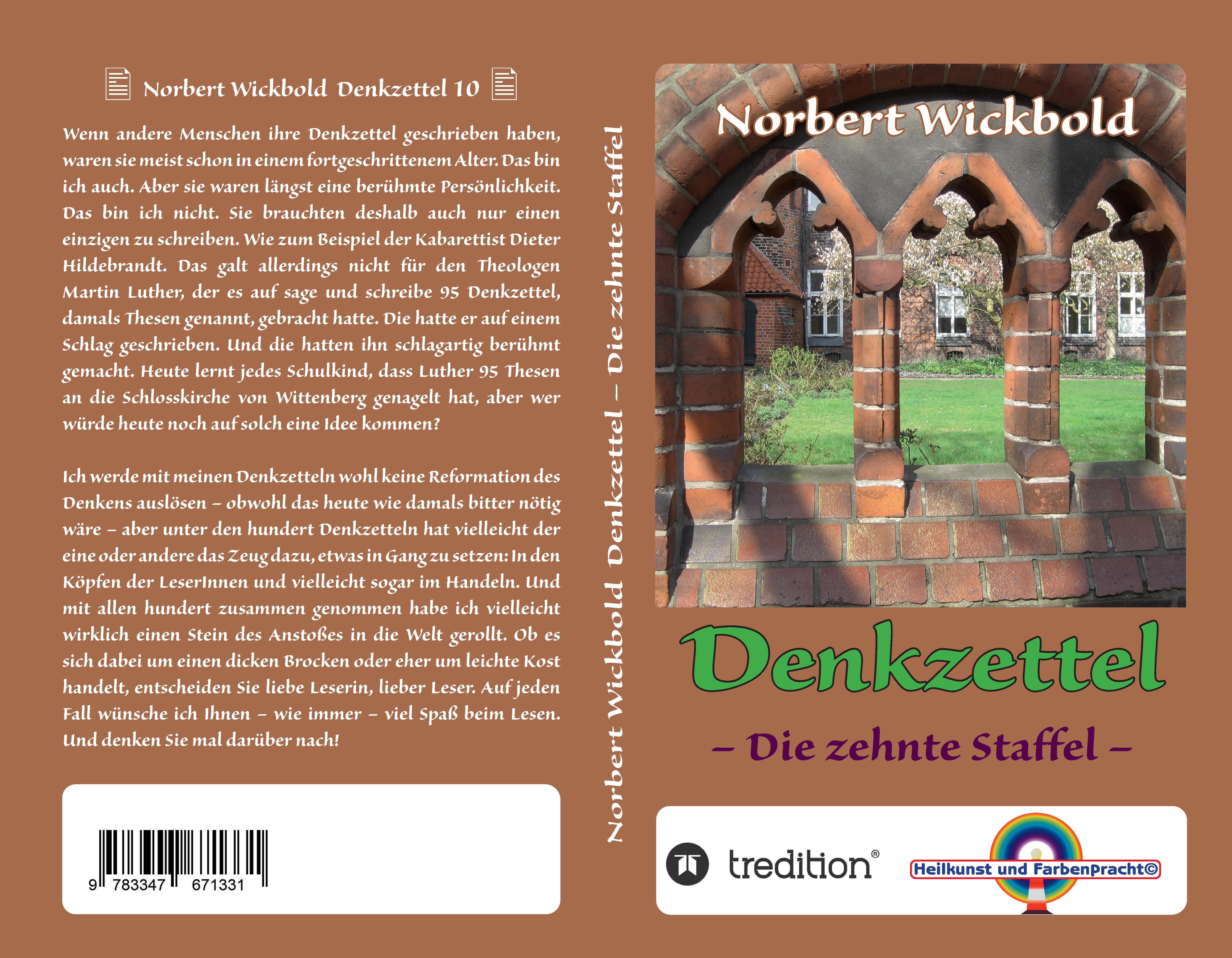 Gesamtes Coverbild Norbert Wickbold Denkzettel 10