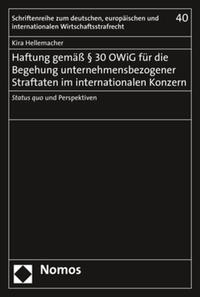 Vorderes Coverbild Haftung gemäß § 30 OWiG für die Begehung unternehmensbezogener Straftaten im internationalen Konzern