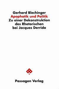 Vorderes Coverbild Apophatik und Politik
