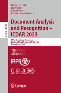 Vorderes Coverbild Document Analysis and Recognition - ICDAR 2023