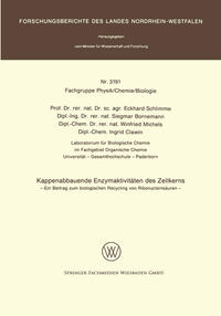 Vorderes Coverbild Kappenabbauende Enzymaktivitäten des Zellkerns