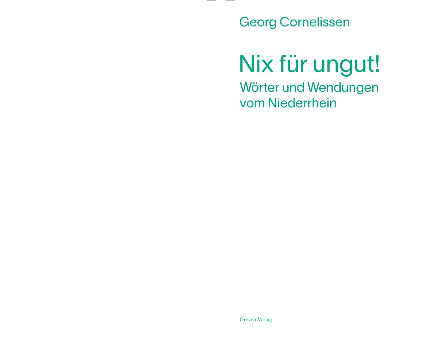 Beispielinhalt (Bild) Nix für ungut!