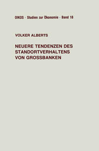 Vorderes Coverbild Neuere Tendenzen des Standortverhaltens von Großbanken