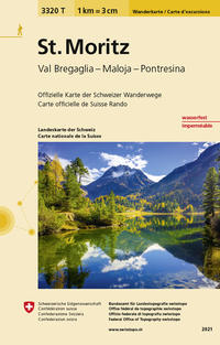 Vorderes Coverbild 3320T St. Moritz Wanderkarte