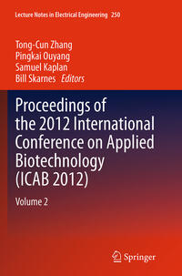 Vorderes Coverbild Proceedings of the 2012 International Conference on Applied Biotechnology (ICAB 2012)