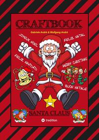 Vorderes Coverbild CRAFTBOOK - 150 SEITEN TOLLE WEIHNACHTLICHE MOTIVE - LUSTIGE AUFGABEN - KNIFFLIGE RÄSTEL - WEIHNACHTSMÄNNER - CHRISTMAS