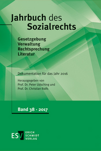 Vorderes Coverbild Jahrbuch des Sozialrechts (der Gegenwart). Gesetzgebung - Verwaltung... / Jahrbuch des Sozialrechts - - Dokumentation für das Jahr 2016