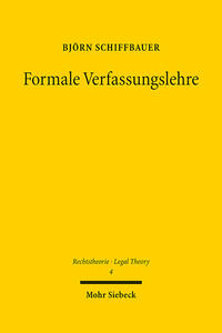 Vorderes Coverbild Formale Verfassungslehre