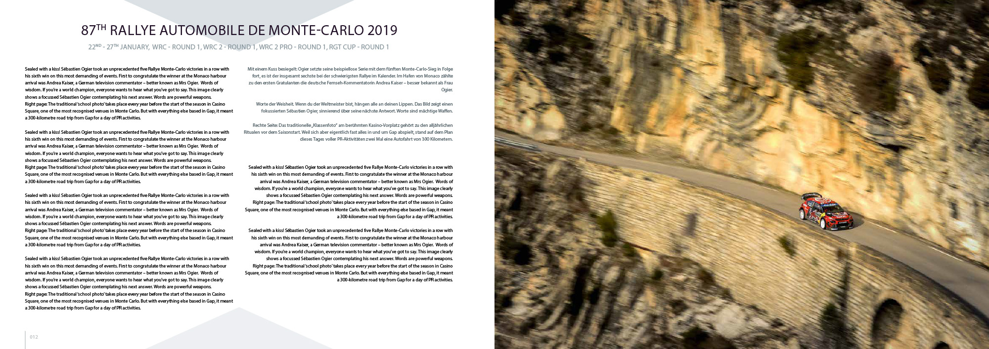 Beispielinhalt (Bild) Rallying 2019