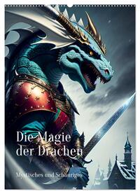Vorderes Coverbild Die Magie der Drachen - Mystisches und Schauriges (Wandkalender 2025 DIN A2 hoch), CALVENDO Monatskalender