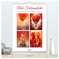 Vorderes Coverbild Rote Farbenmelodie (hochwertiger Premium Wandkalender 2025 DIN A2 hoch), Kunstdruck in Hochglanz