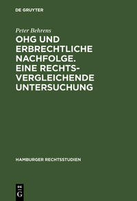 Vorderes Coverbild OHG und erbrechtliche Nachfolge. Eine rechtsvergleichende Untersuchung