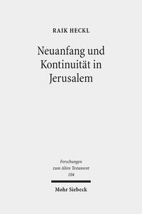 Vorderes Coverbild Neuanfang und Kontinuität in Jerusalem